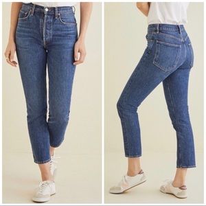 Agolde x Amour Vert NWT Riley Hi Rise Crop , 32